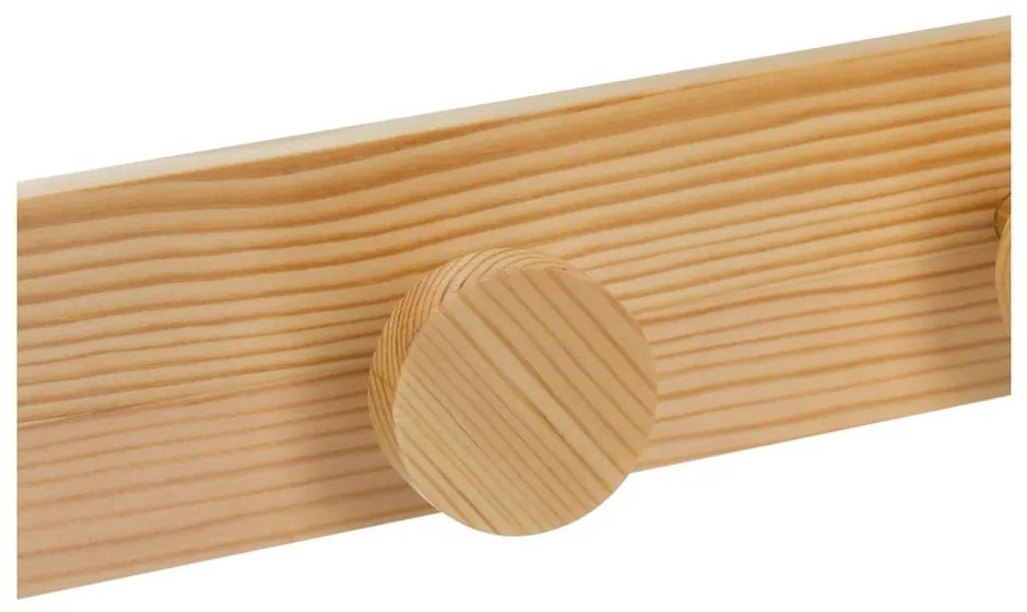 Wieszak ścienny z litego drewna sosnowego w naturalnym kolorze 40 cm Anillos – Casa Selección