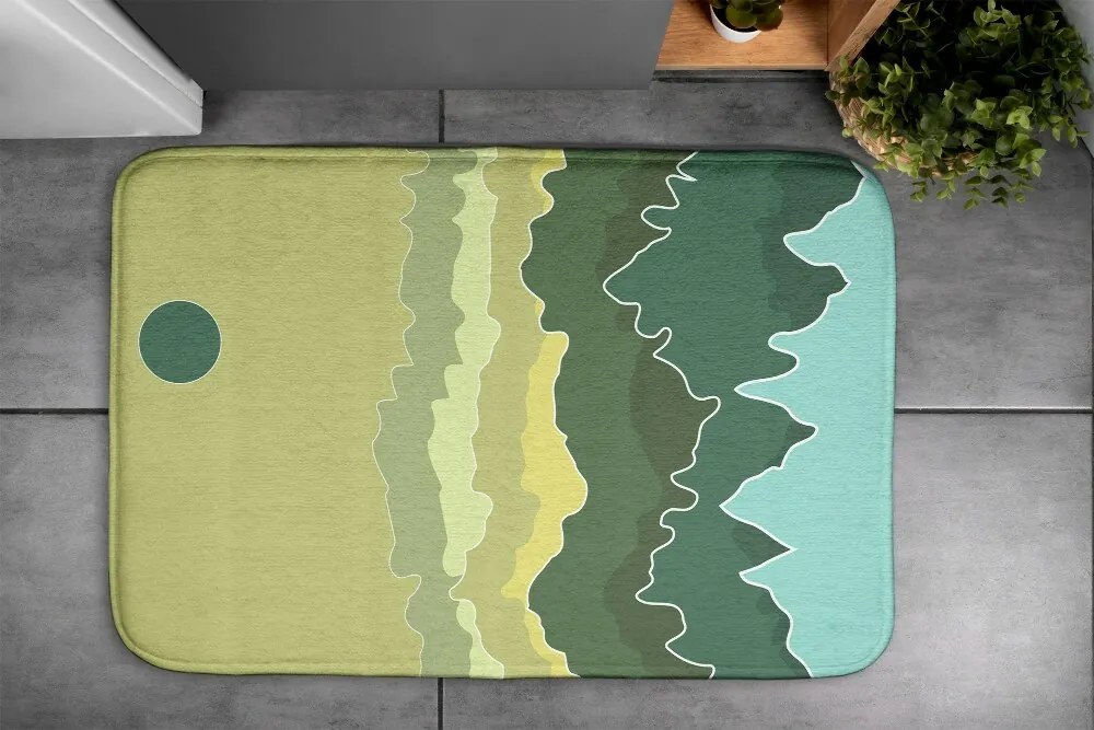 Dywanik antypoślizgowy do łazienki Dywanik antypoślizgowy do łazienki Góry Abstrakcja