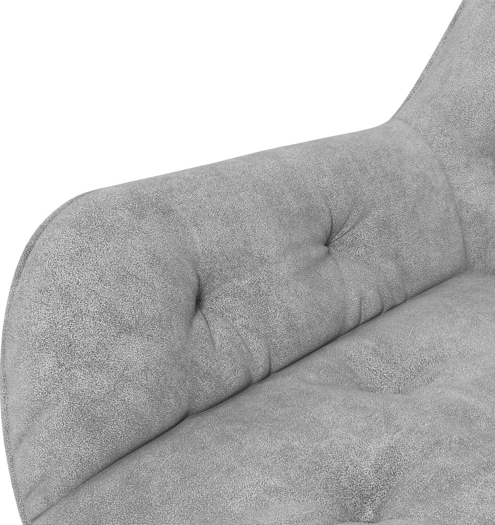 Vinsetto Ergonomiczny fotel wypoczynkowy z miękkim mechanizmem regulacji Jasnoszary metaliczny aksamit