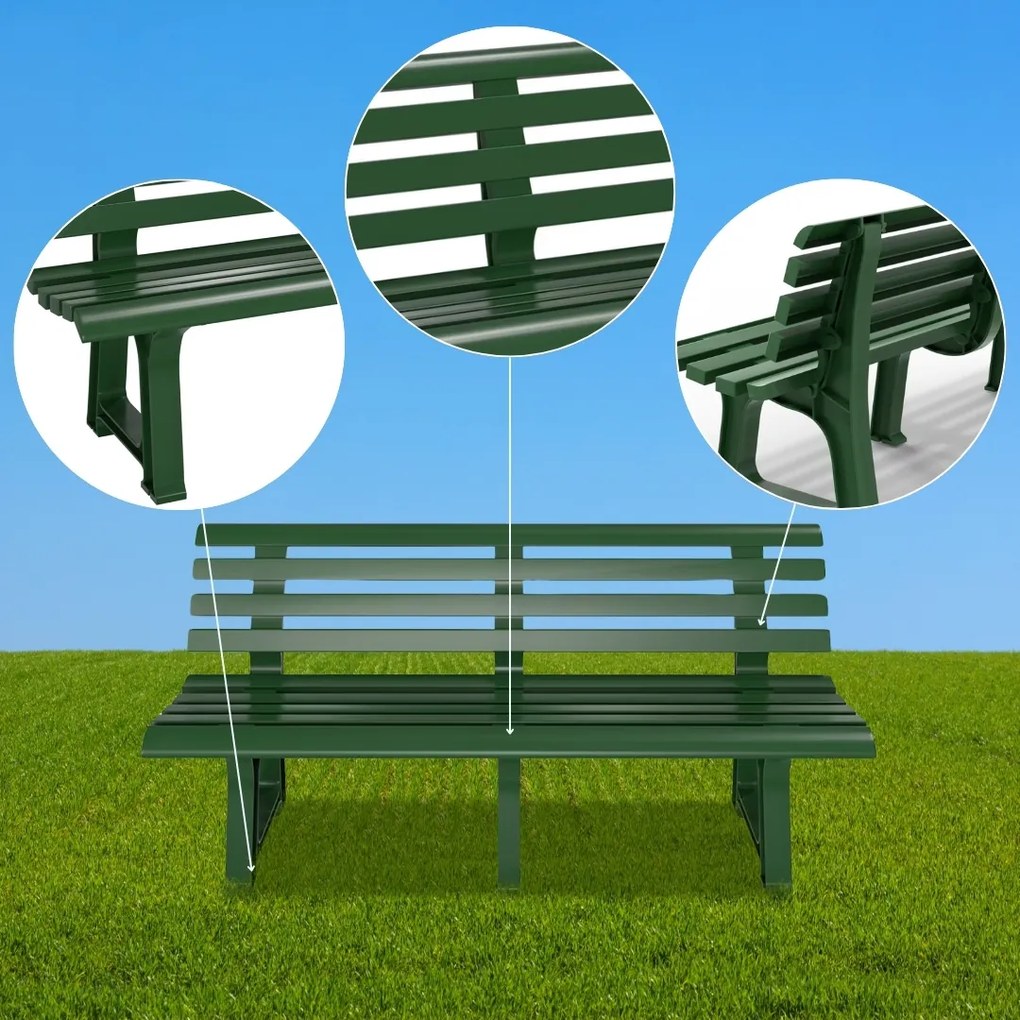 Ławka ogrodowa ORCHIDEA, 145x49x74cm, zielony I.P.A.E-Progarden