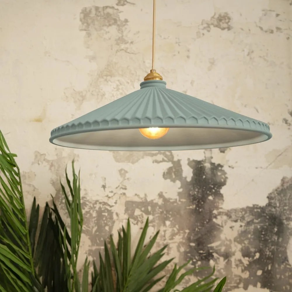 Zielona lampa wisząca SULION Elena, wys. 150 cm