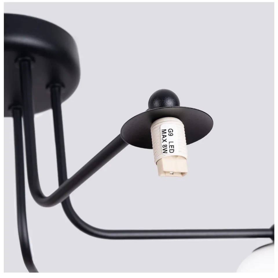Czarno-biała lampa sufitowa Beam – Nice Lamps