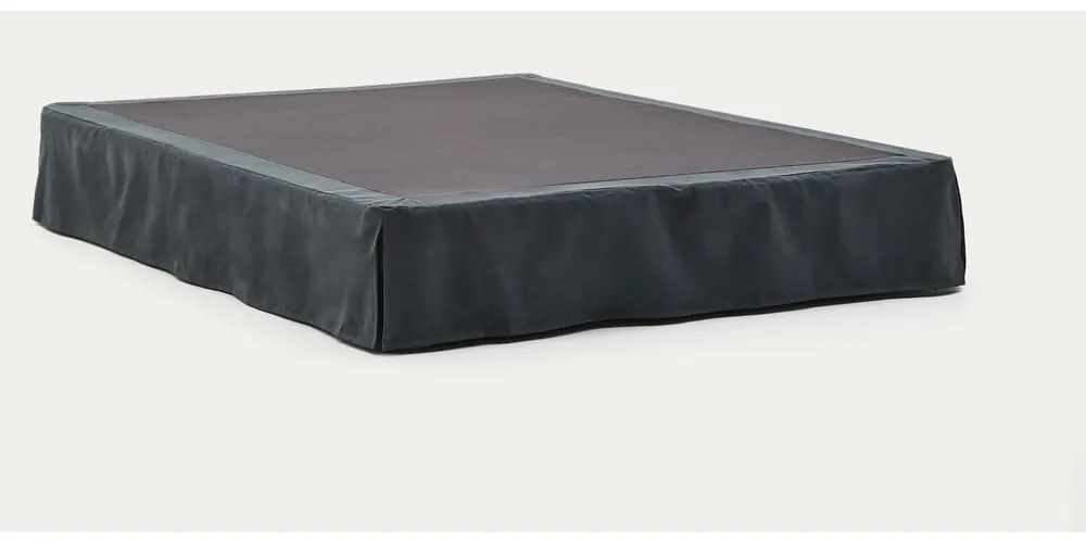 Antracytowe tapicerowane łóżko dwuosobowe 180x200 cm Jaira – Kave Home