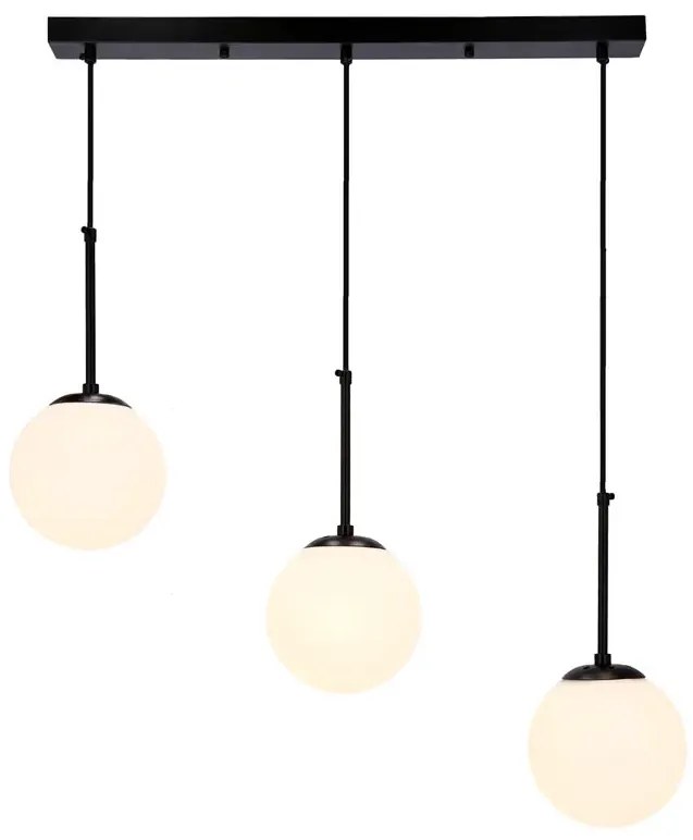 Potrójna czarna lampa wisząca - D269 S3-P09
