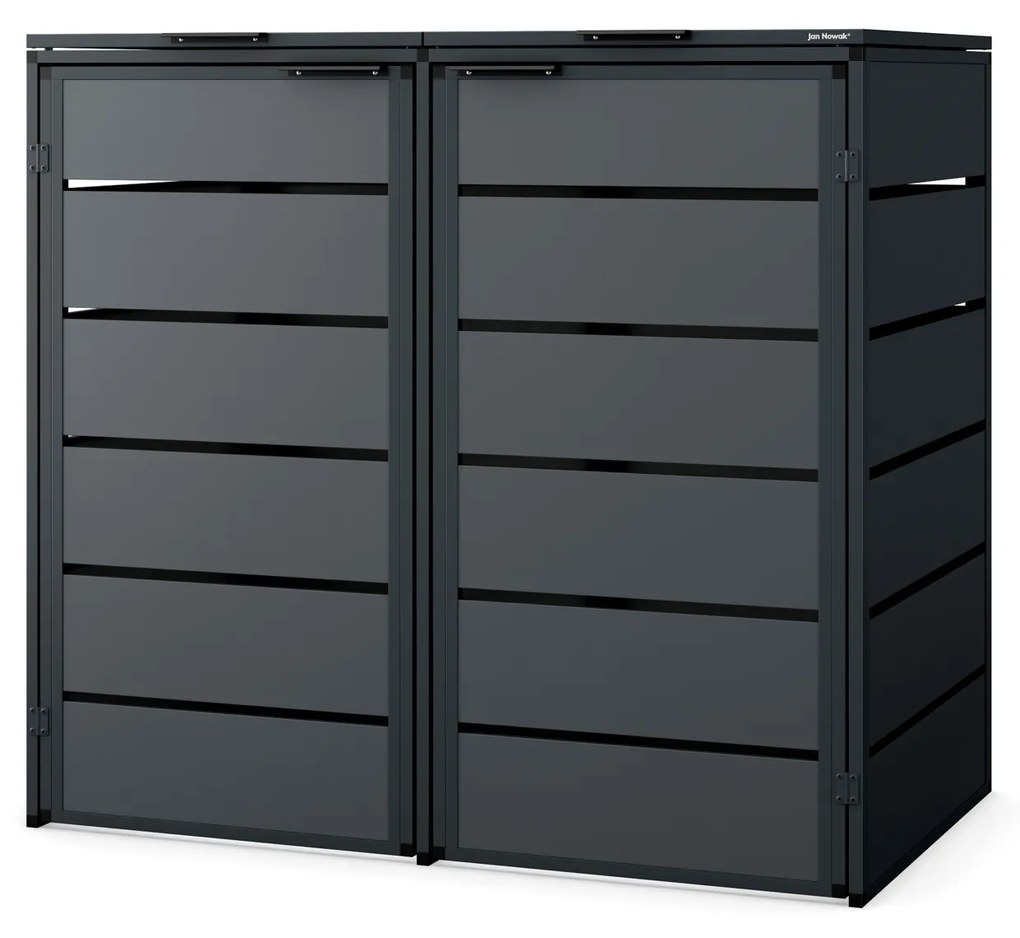 Zabudowa śmietnikowa 240L dwukomorowa, antracyt