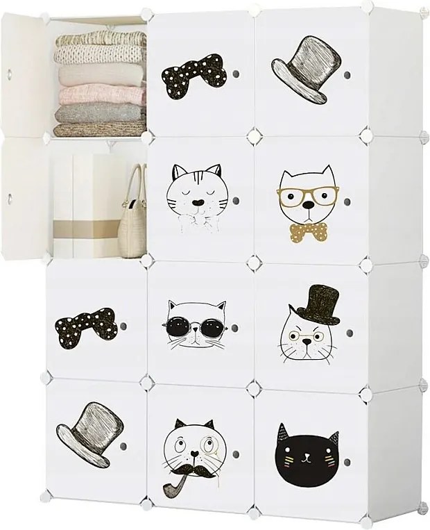 SZAFA MODUŁOWA DUŻA REGAŁ GARDEROBA DLA DZIECI NA UBRANIA ZABAWKI XXL