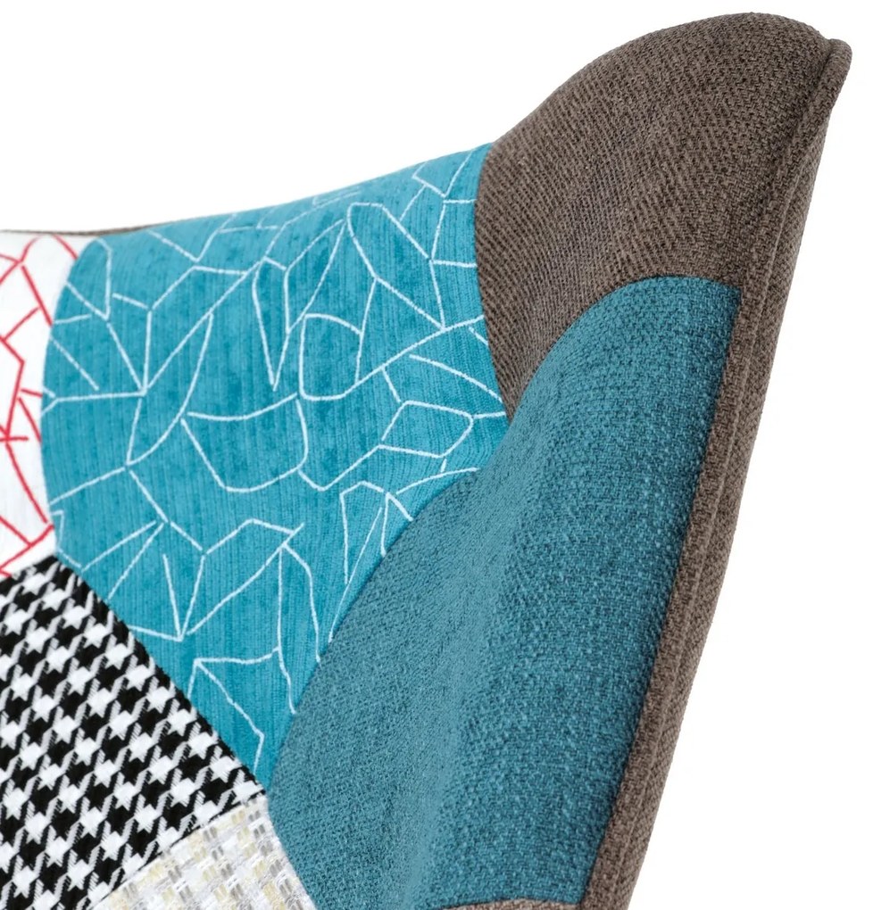 Fotel bujany PW2, patchwork