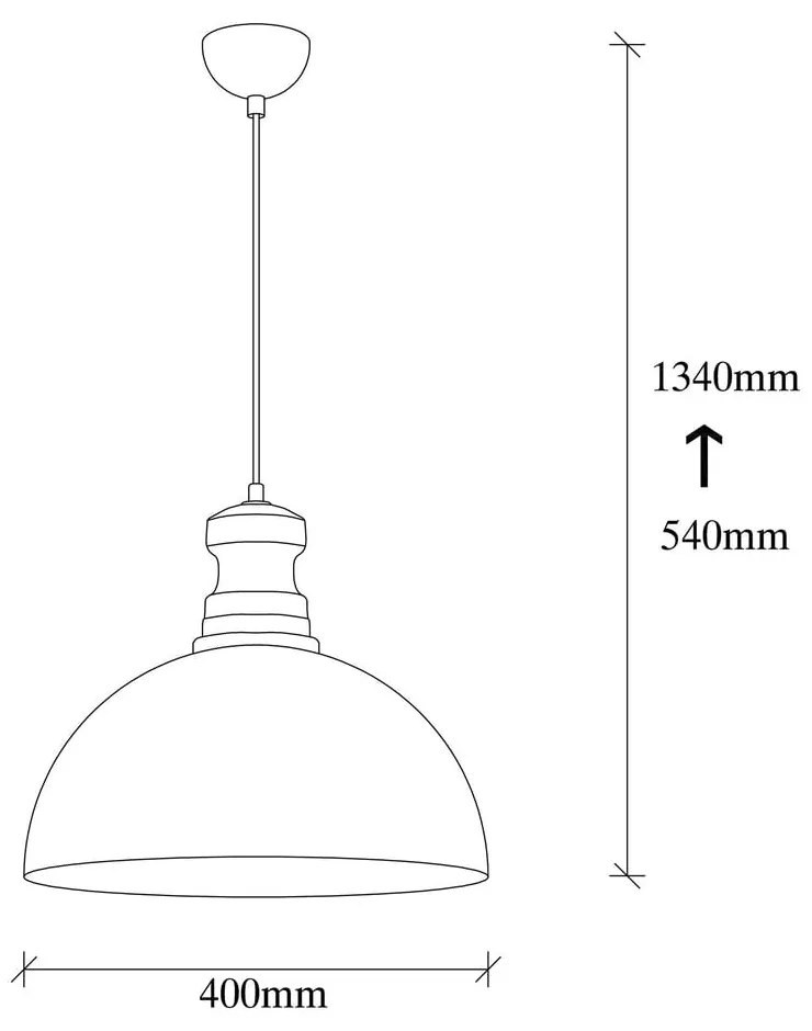 Lampa wisząca w kolorze złota z metalowym kloszem ø 40 cm Berceste – Opviq lights