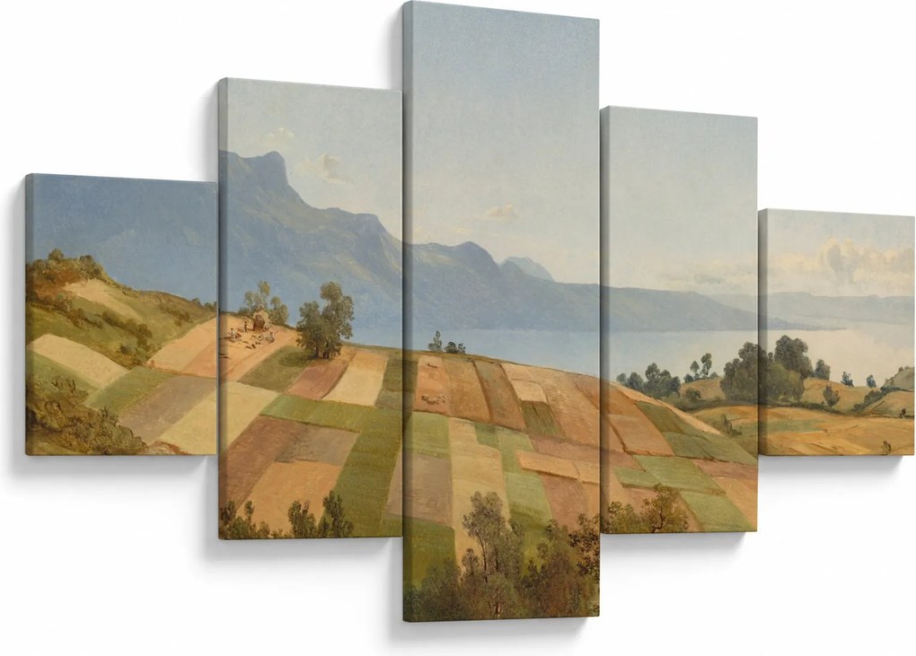 Obraz - Alexandre Calame, Swiss Landscape, reprodukcje (125x70 cm)