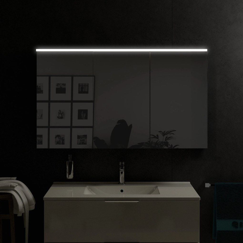 Szafka łazienkowa SOLO z oświetleniem LED i lustrem 120 cm