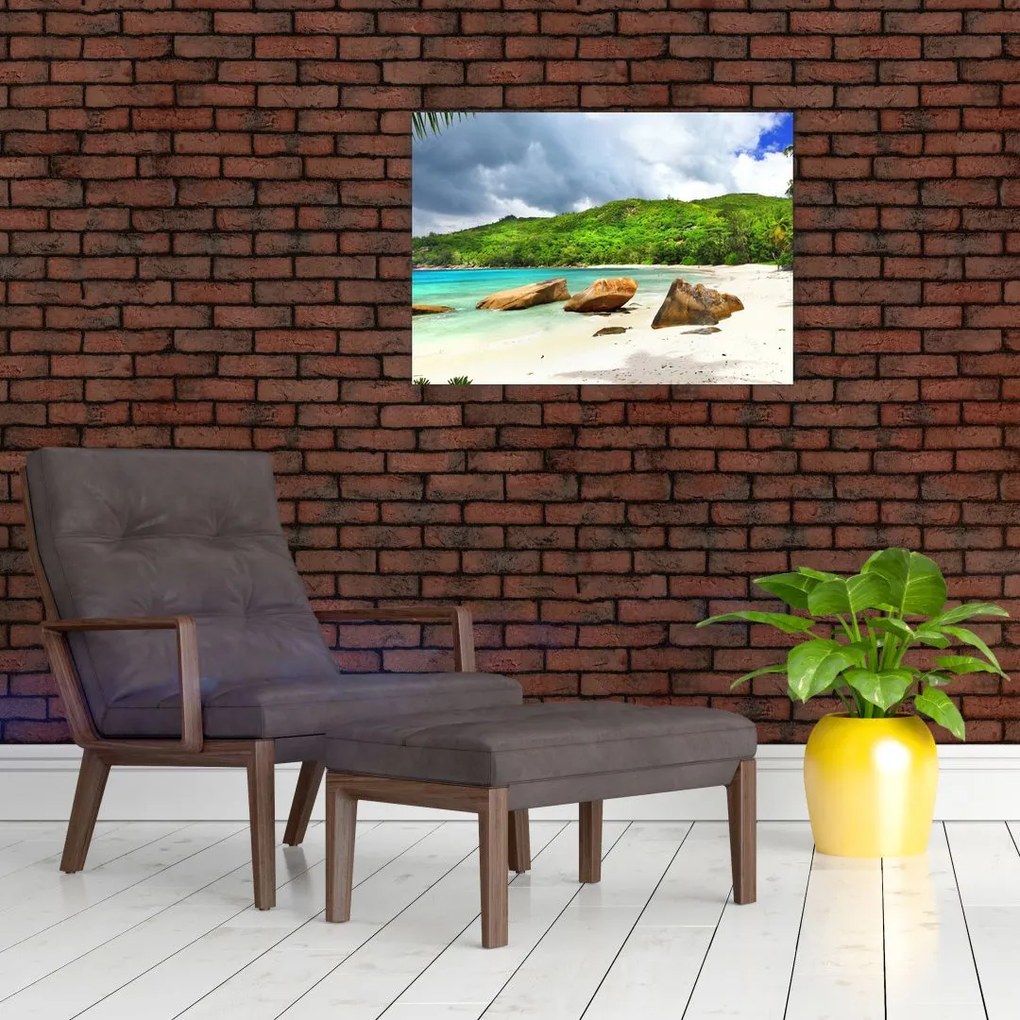 Obraz - Seszele, Takamaka beach (70x50 cm)