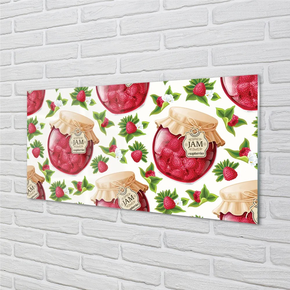 Panel szklany do Kuchni Domowe Powidła Malinowe