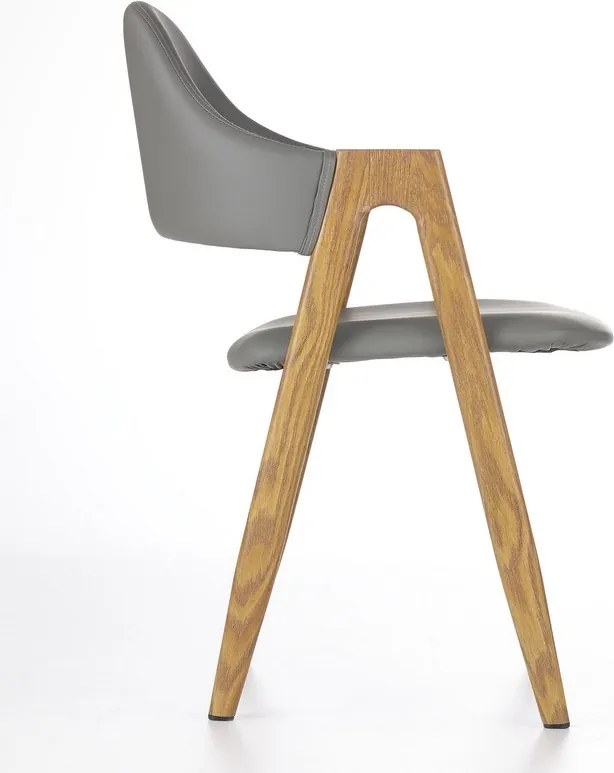 Krzesło na metalowym stelażu pokryte ekoskórą K247