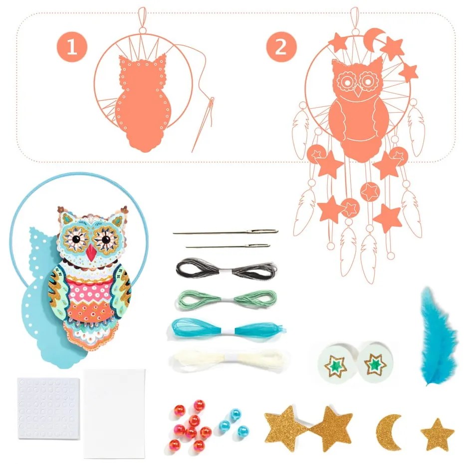 Zestaw do stworzenia łapacza snów Djeco Owl
