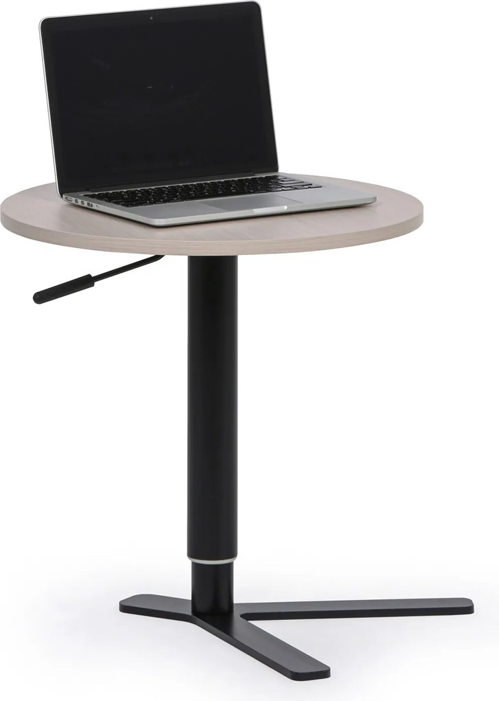 Stolik odkładczy, z regulacją wysokości, 51-77 x 50 cm, biały dąb