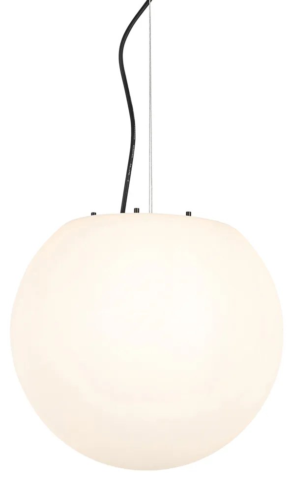 Zewnetrzna Nowoczesna lampa wisząca zewnętrzna biała 35 cm IP65 - Nura Nowoczesny Oswietlenie zewnetrzne