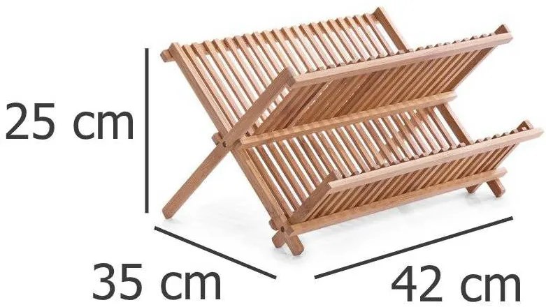 Bambusowa suszarka do naczyń, ociekacz - 2 poziomy, ZELLER