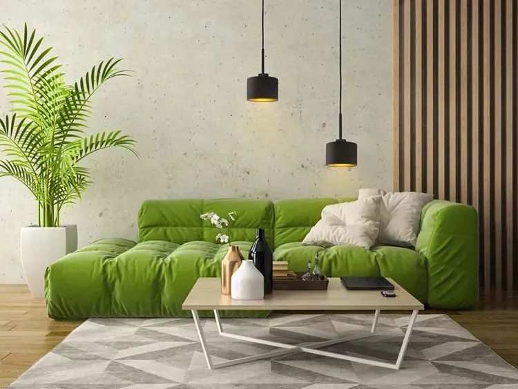 Lampa wisząca z abażurami na chromowanym stelażu - D1-W76