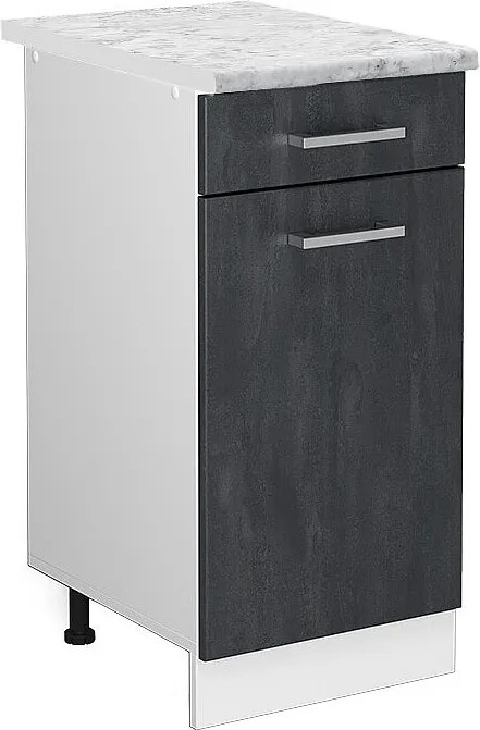 Szafka dolna do kuchni czarny beton 40x60x81.6 r-line