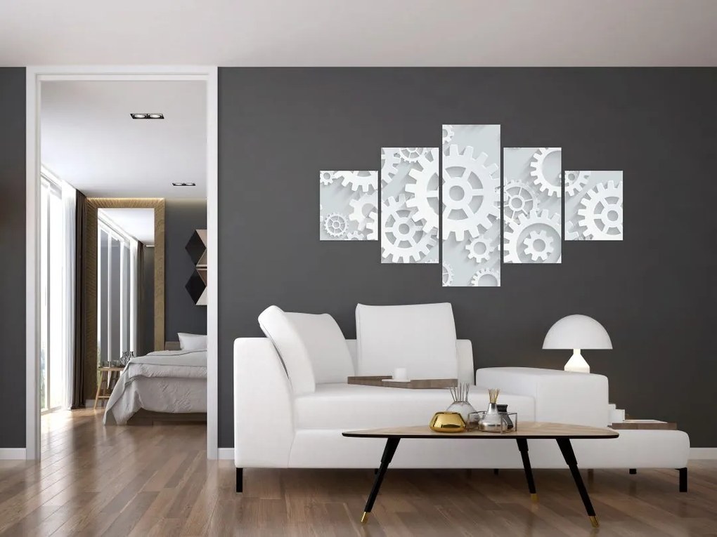 Obraz - Koła zębate (125x70 cm)