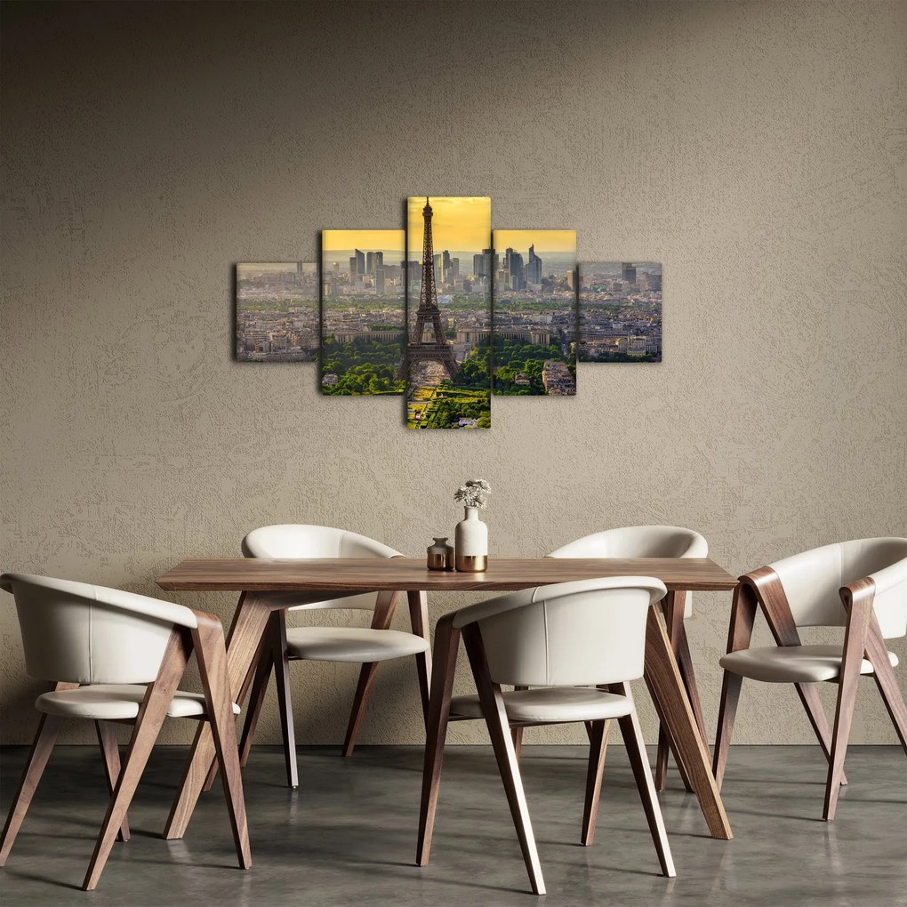 Obraz - Panorama Paryża (125x70 cm)