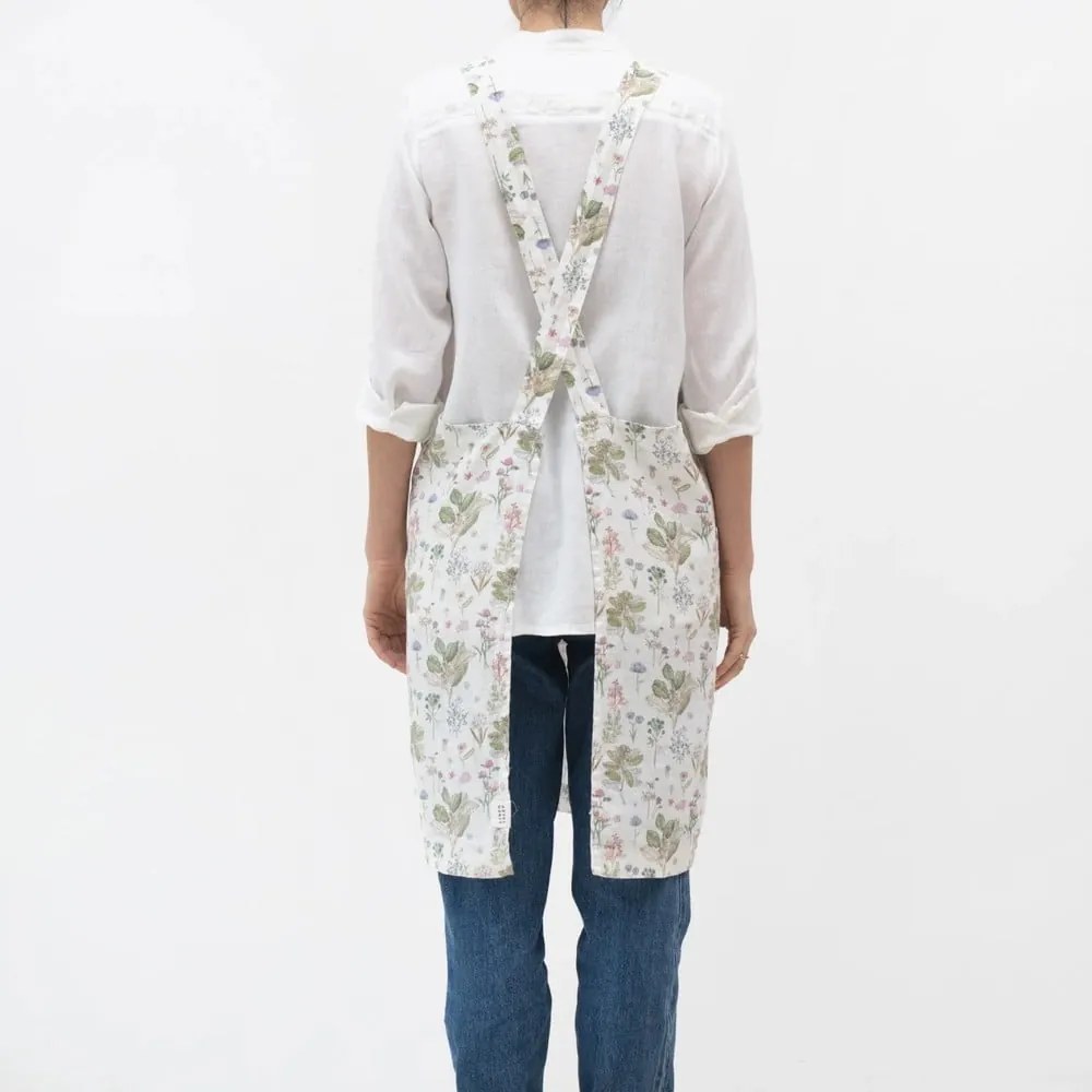 Lniany fartuch White Botany – Linen Tales