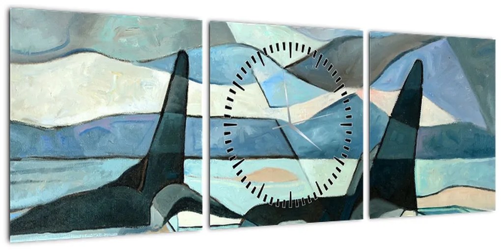 Obraz - Orka (z zegarem) (90x30 cm)