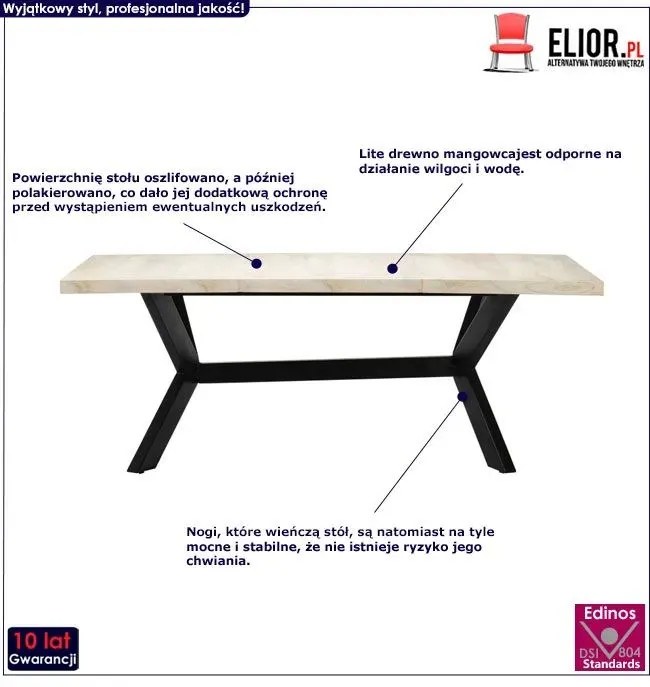 Stół z drewna mango M9-R11