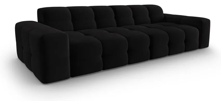 Czarna aksamitna sofa 255 cm Kendal – Micadoni Home