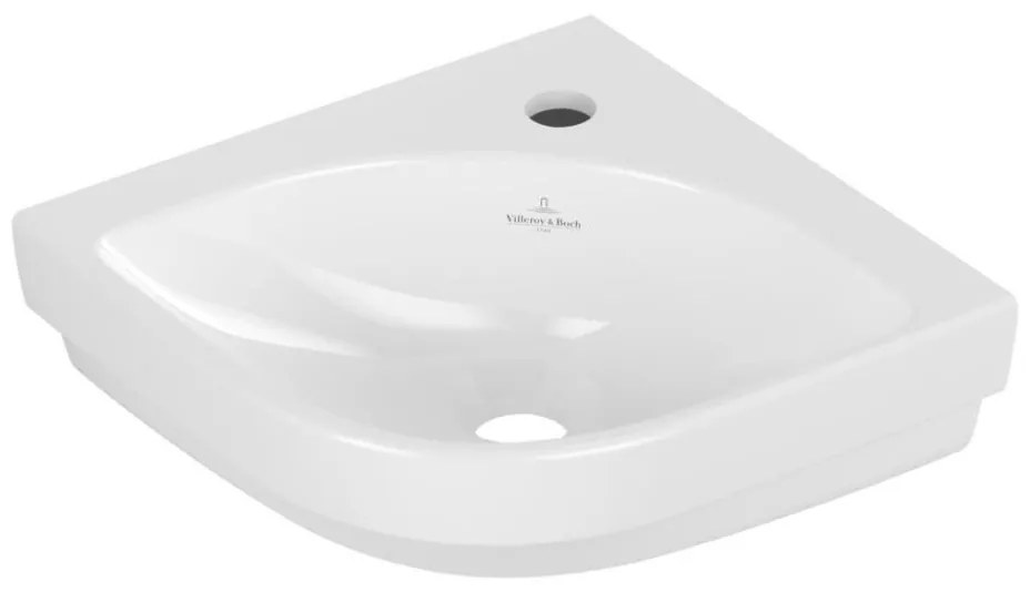 Villeroy & Boch 43714601 - Narożna umywalka wisząca SUBWAY 32x32 cm, ceramika/biała