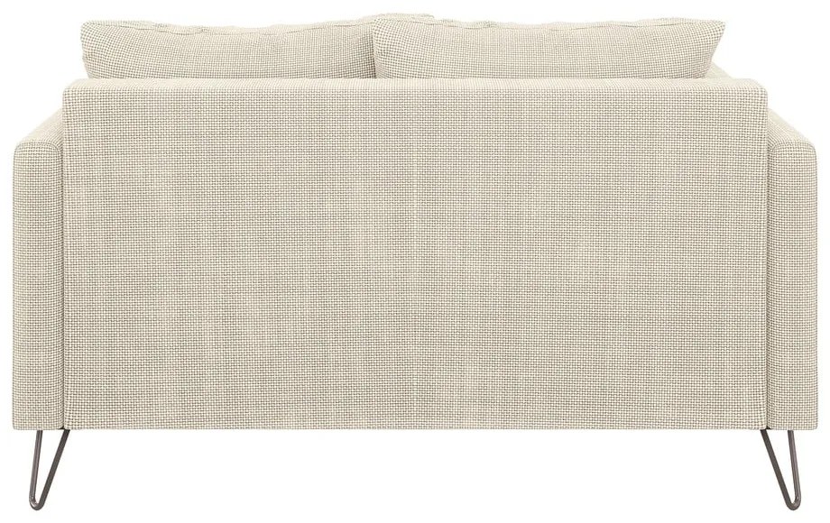 Kremowa sofa z tkaniny szenilowej 140 cm Freya – Ropez