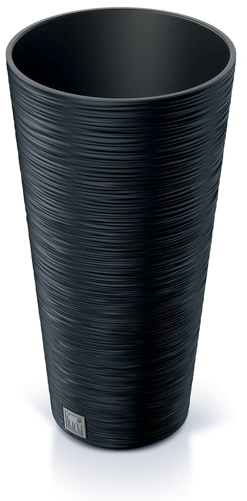Donica ogrodowa okrągła Furu Slim 48 cm antracyt PROSPERPLAST