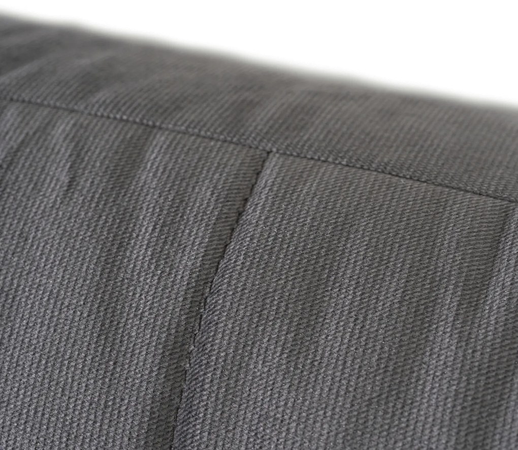 Sofa z Funkcją Spania SEUL Rozkładana Dwuosobowa Welurowa Szara Nowoczesna do Salonu