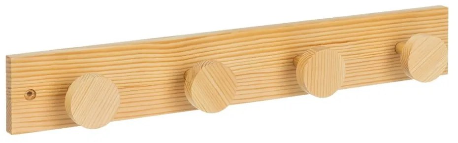 Wieszak ścienny z litego drewna sosnowego w naturalnym kolorze 40 cm Anillos – Casa Selección