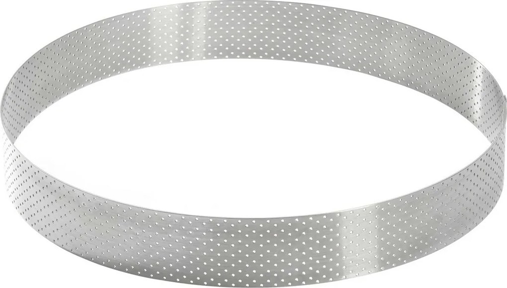 De Buyer 3098.09 perforowana okrągła rama do ciasta 24,5 cm, stal nierdzewna, 24,5 cm