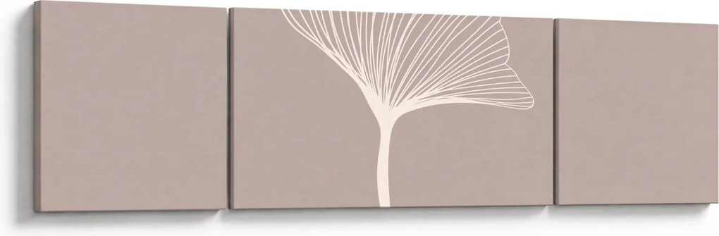 Obraz - Beżowe liście N⁰5 (170x50 cm)