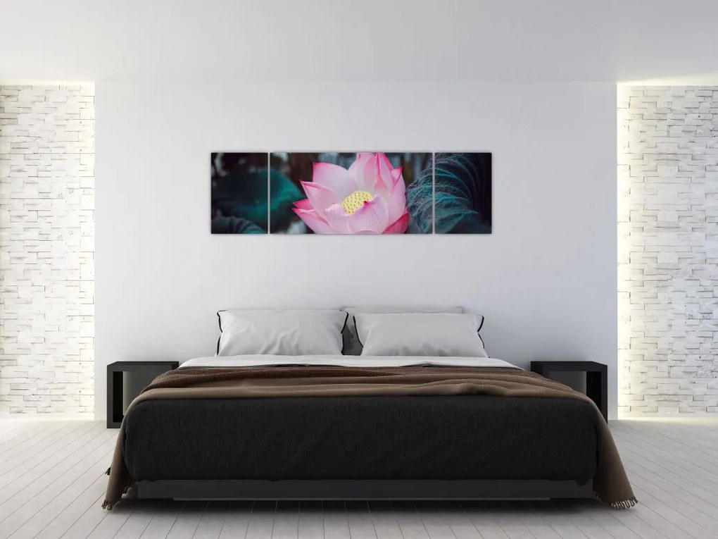 Obraz różowego kwiatu (170x50 cm)