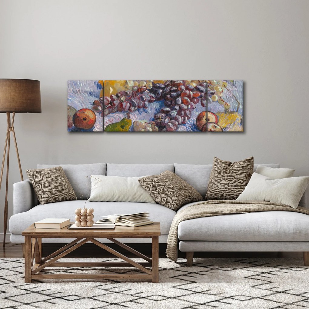 Obraz - Vincent van Gogh, Grapes, Lemons, Pears, and Apples, reprodukcje (170x50 cm)