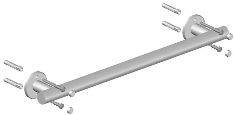 Uchwyt łazienkowy prosty chrom 36 cm
