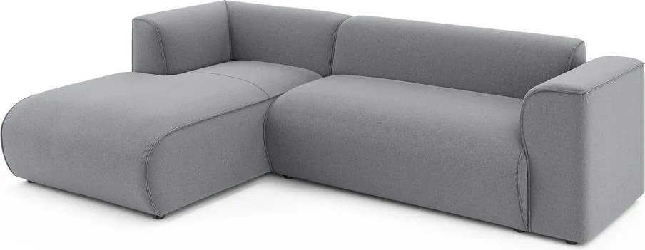 Jasnoszary narożnik (lewostronny/z szezlongiem) Merid – Ropez