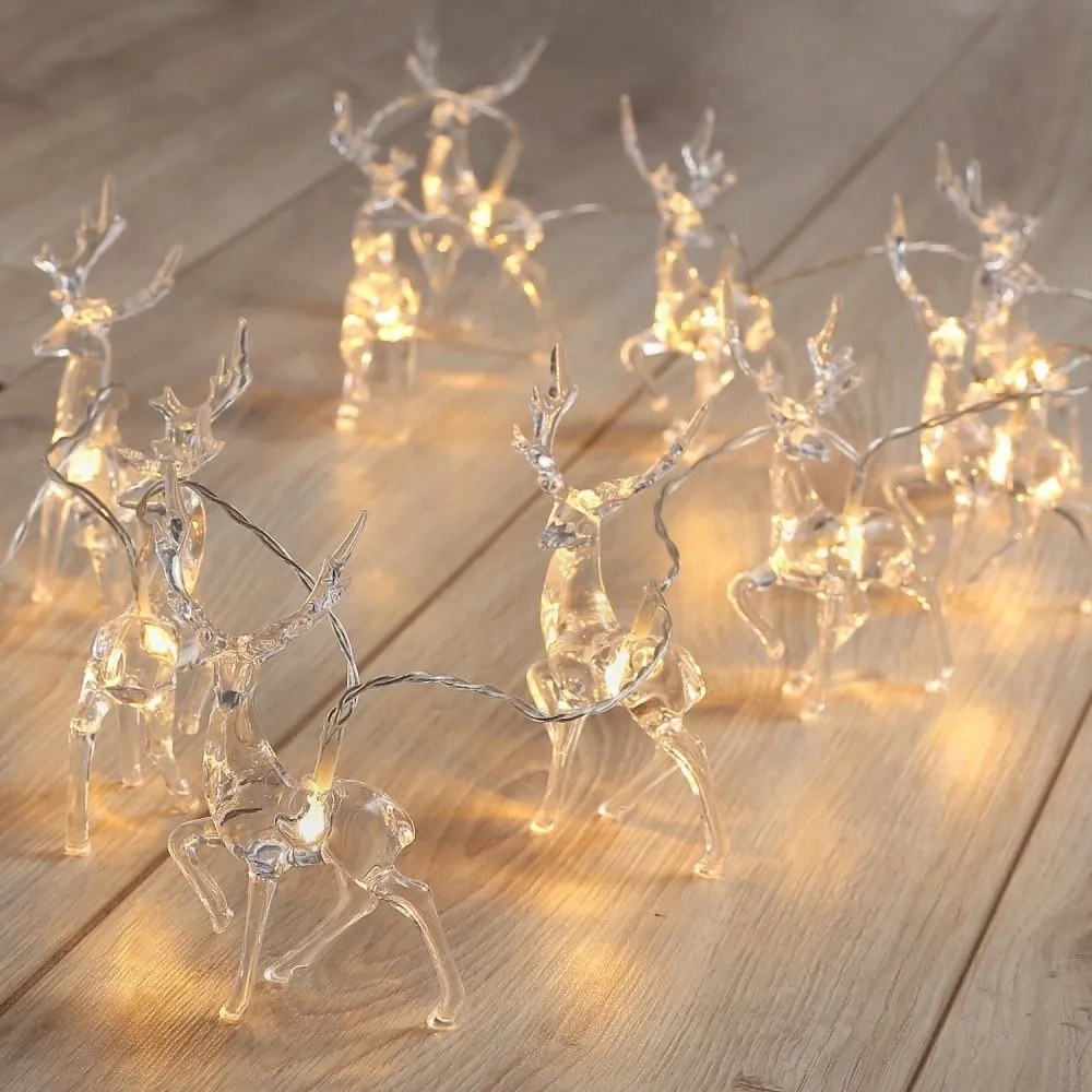 Girlanda świetlna LED z reniferami DecoKing Deer, 10 lampek, dł. 1,65 m