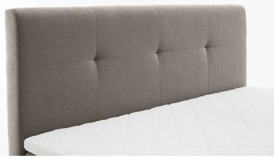 Jasnoszare łóżko boxspring 180x200 cm Stockholm – Meise Möbel