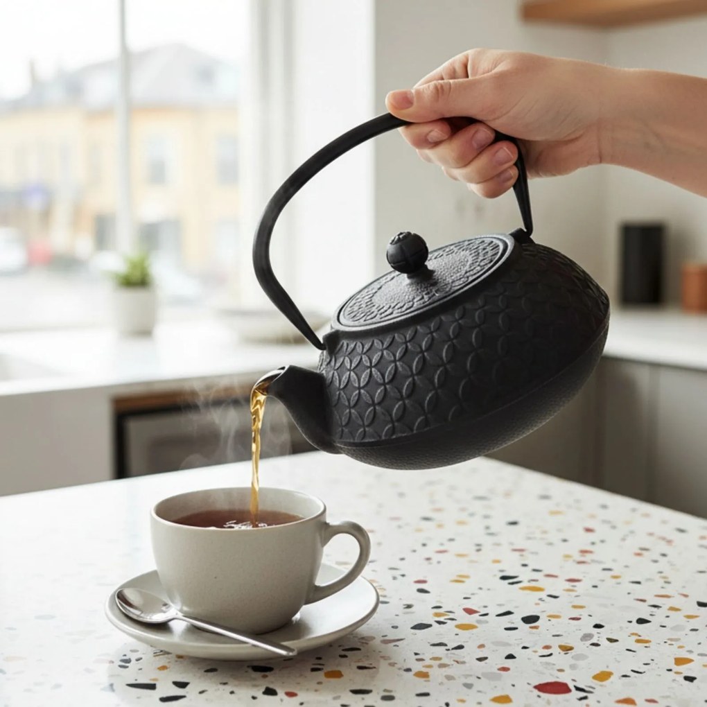 Czajnik żeliwny z zaparzaczem SABI, 1000 ml