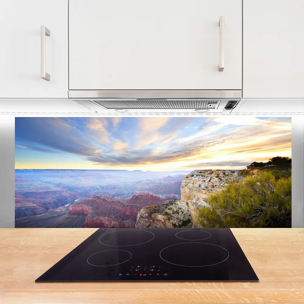 Panel Szklany do Kuchni Surowy Pejzaż Skalistego Brzegu