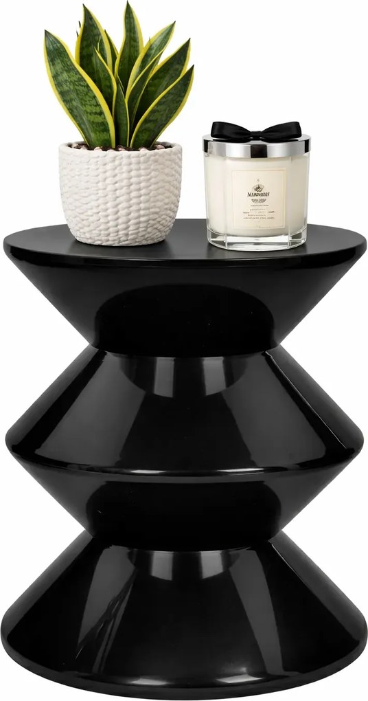 Czarny okrągły stolik kawowy S9-P87