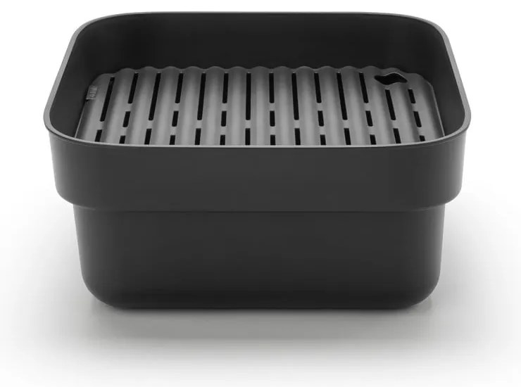 Ciemnoszara plastikowa miska do mycia naczyń z ociekaczem SinkSide – Brabantia