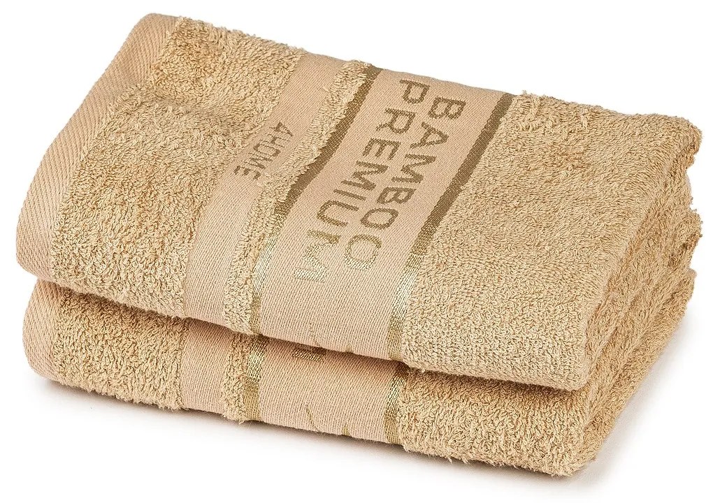 4Home Bamboo Premium ręcznik beżowy, 50 x 100 cm, 2 szt.