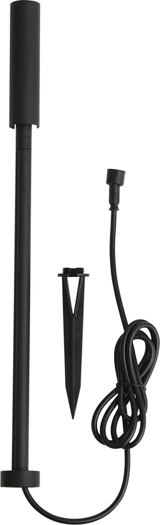 Nowoczesny reflektor ogrodowy 12V czarny 10 cm z diodą LED IP65 - Voltaire Lino