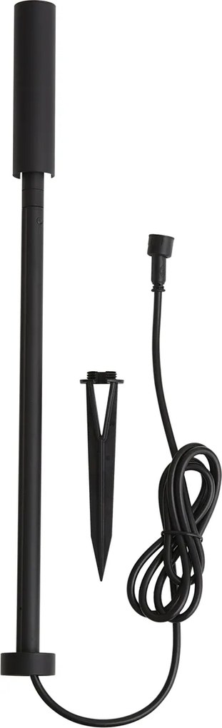 Nowoczesny reflektor ogrodowy na szpikulcu 12V czarny 10cm z LED IP65 - Voltaire Lino