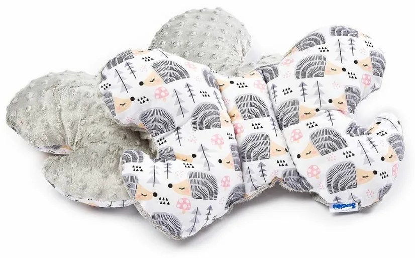 Poduszka Sensillo wykonana z materiału MinkyButterfly, szara
